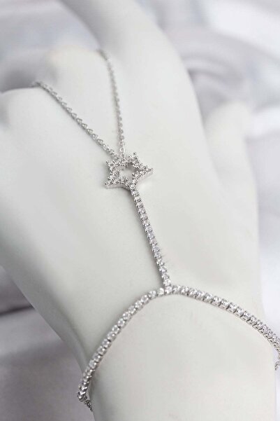 Inure Jewelry نماذج نجمة من حجر الزركون النحاسي باللون الفضي طراز شهميران