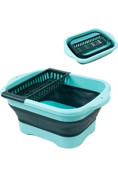 Arabest Collapsible Dish Basin,Portable Sink,11L (2.91 Gallon) Collapsible Bu...