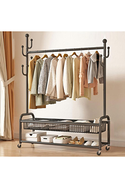 FLYPRO Rolling Rack For Clothes, Clothes Racks For Hanging Clothes, Garmet Ra...