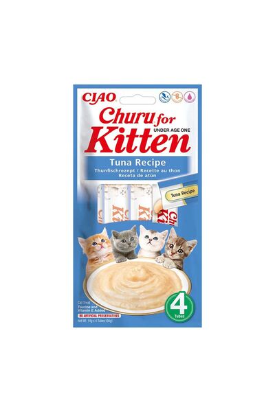 Inaba Ciao Churu Кремообразна котешка лакомка с риба тон за котенца 56 г
