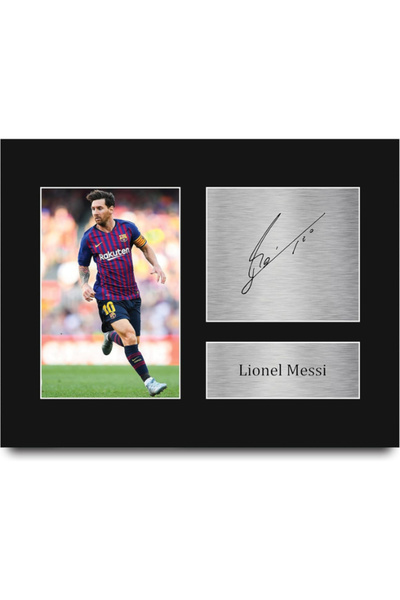 HWC Trading Lionel Messi Barcelona Gifts USL Printed Signed Autograph Picture...
