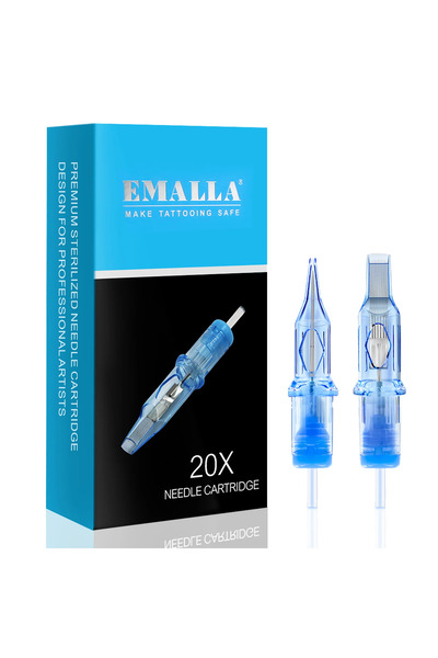 Emalla Eliot 1007MGL 7 MGL 0.30mm Magnum Long Taper Kartuş Dövme İğnesi 20 Ad...
