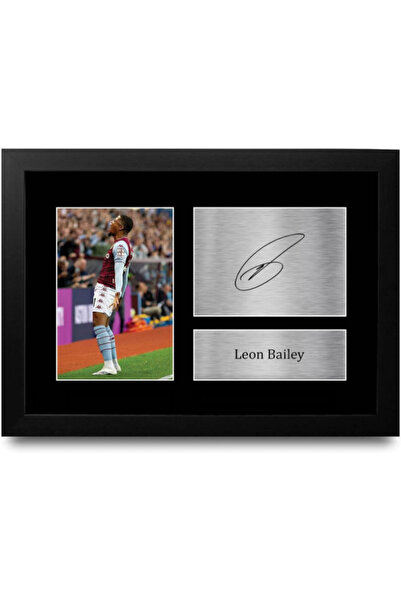 HWC Trading FR A4 Leon Bailey Aston Villa Gifts Printed Signed Autograph Pict...