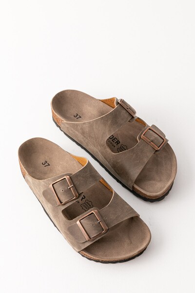 Golder Unisex Mink Soft Pad Sole Double-Strapped Buckle Daily Comfortable Summer Home & Outdoor Slippers