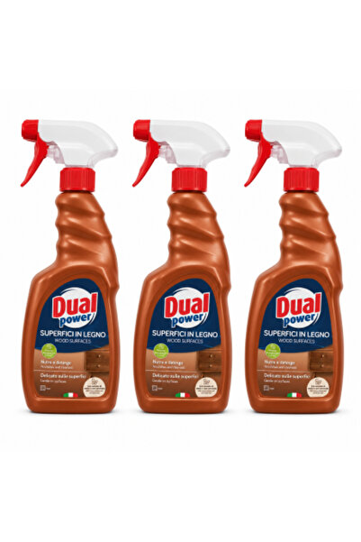 Dual Power Set 3 x Spray pentru suprafețe din lemn, curăță și îngrijește, 500...