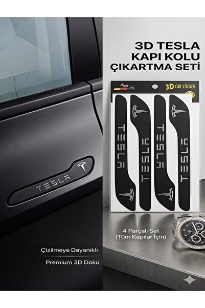 OTO SÜSLEN İSTANBUL Tesla Kapı Kolu Sticker Seti (4'lü)