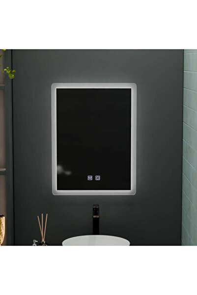 CMHOME Oglinda LED Rentagulara, 60x80cm, Touch VENERA , Sistem Dezaburire,Dim...