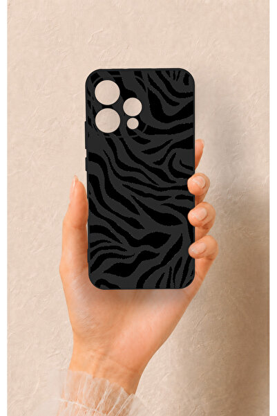 Vip Case Oppo Reno 15 5G Uyumlu Siyah Zebra Desenli Silikon Kılıf