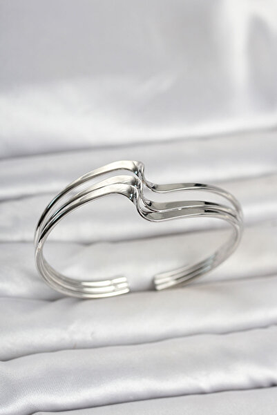 OGHAMAY Zigzag Model Silver Color Brass Women's Bracelet
