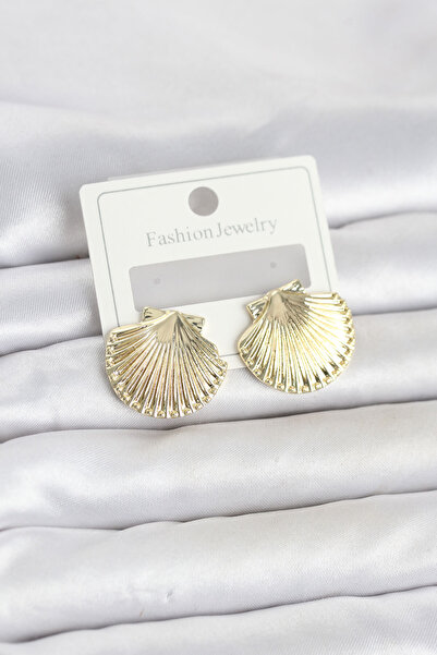 OGHAMAY Gold Color Brass Sea Shell Model Women's Earrings