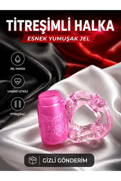 Esnek Jel Titreşimli Masaj Halkası - Yumuşak Dokulu Uyarıcı Etkili Halka