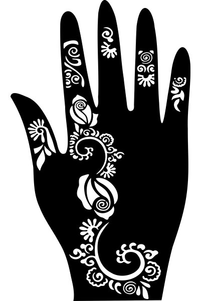 hennadibace Kına Kalıbı (GEÇİCİ DÖVME ŞABLONU) Hint Kınası Henna Tattoo Stenc...