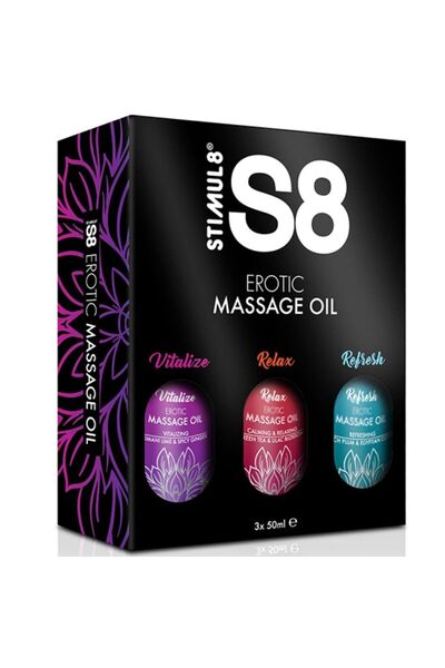 Stimul8 Ulei Masaj S8 – 3 x 50 ml