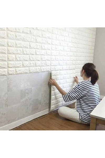 Dodes 3D Tuğla Desenli Kendinden Yapışkanlı Duvar Paneli 58x38 cm