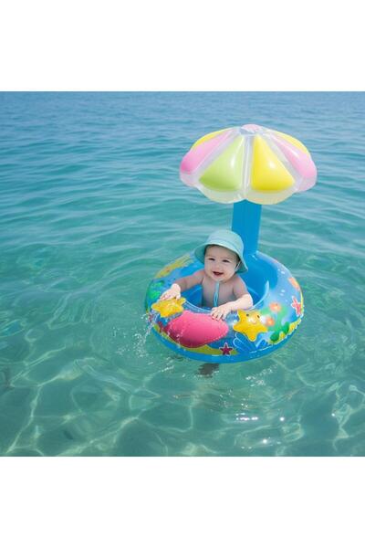 MEGOLA STORE Shaded Baby Ring with Mushroom Head and Sun Protection Sea Ring