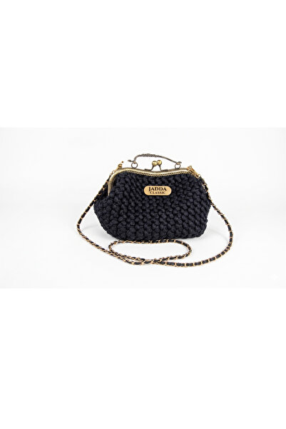 JADDA Handmade Evening Dress Classic Knitted Hand Shoulder Bag Raffia Rope Me...