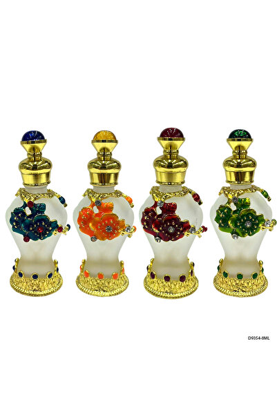 NUJET 4pcs Crystal Perfume Essential Oil Bottle 8ml D9354