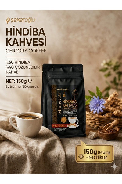Şekeroğlu Hindiba Kahvesi 150 Gr | %60 Hindiba Kökü | Kahve Alternatifi | Düş...