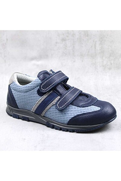 tino Pantofi sport pentru copii , din piele naturala 3229-BLEUMARIN/GRI1