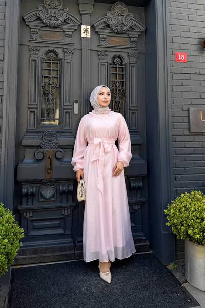 Butik İNCİ İŞLEMELİ TÜL ELBİSE