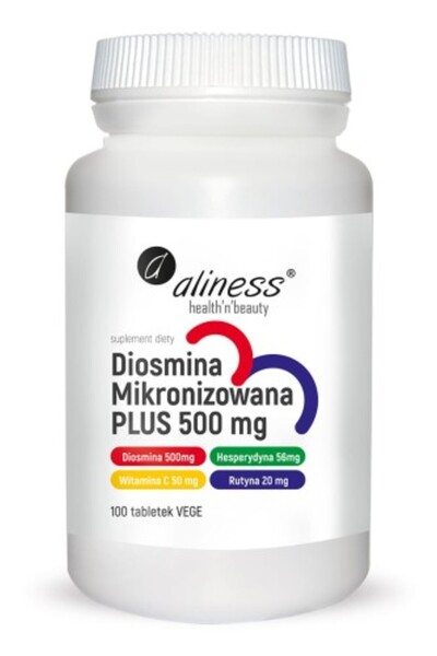 Aliness Diosmina Micronizată Plus 500 mg 100 Comprimate