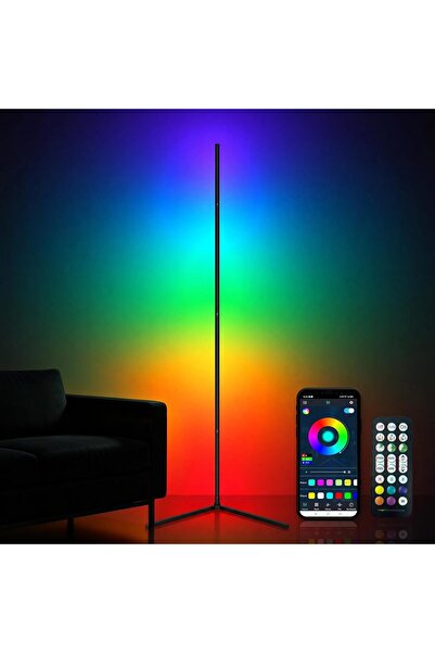 Arabest مصباح أرضي LED للزوايا، مع تحكم عبر التطبيق وجهاز التحكم عن بعد، مزام...