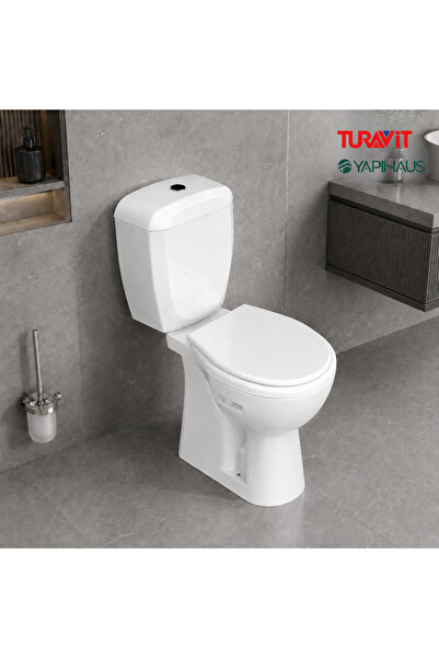 Turavit POLO Alttan Çıkışlı Klozet Beyaz + Yavaş Kapanan Kapak + İç Takım