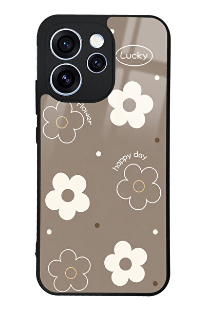 Spoyi Oppo Reno 15 Pro Brown Lucky Happy Day Tasarımlı Glossy Telefon Kılıfı