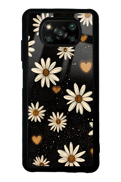 Spoyi حافظة هاتف Xiaomi Poco X3 بتصميم Midnight Daisies لامعة