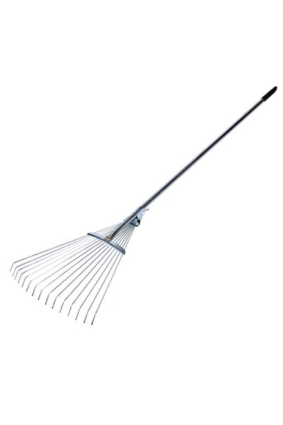 micul fermier Greblă de frunze metalică reglabilă cu mâner