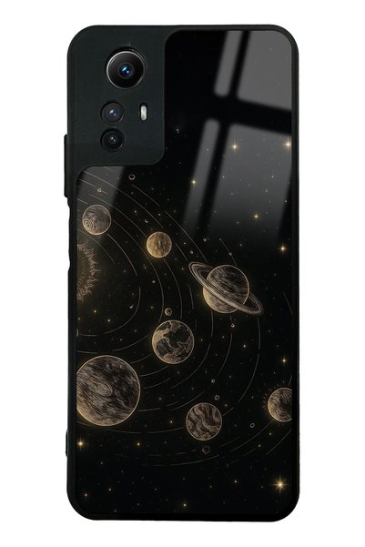 Spoyi Xiaomi Redmi Note 12S Glossy Phone Case with Golden Orrery Design