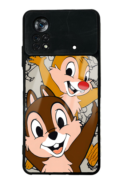 Spoyi حافظة هاتف Xiaomi Poco X4 Pro بتصميم Squirrels لامعة