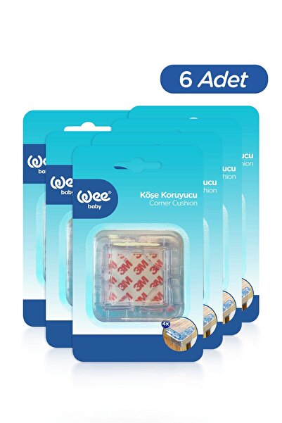 Wee Baby Screwless Baby Corner Protector Set of 4 (4X6 24 Pieces)