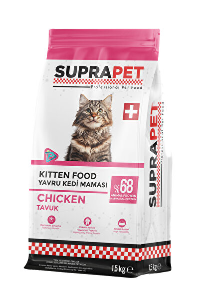 Comprox SUPRAPET Tavuklu Yavru Kedi Maması 1,5 Kg – %68 Hayvansal Protein İçe...