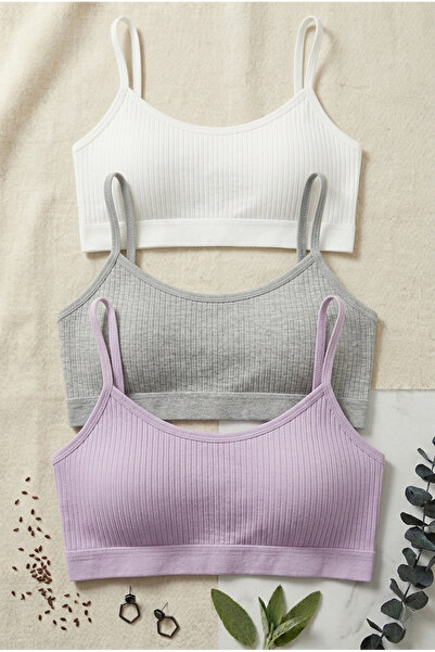 underwear bodyway 3-Piece Bralette Bustier Crop Tank Top with Removable Pads ...