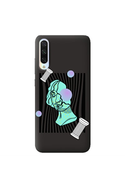 Other Xiaomi Mi 9 Lite Columns Black Colored Silicone TPU Θήκη