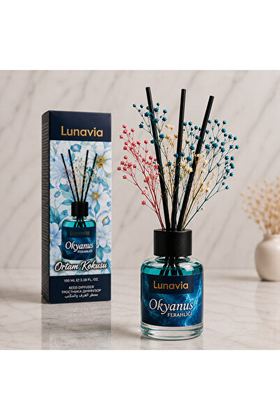 Lunavia Çubuklu Oda Kokusu Okyanus Ferahlığı 100 ml Dekoratif Çiçekli