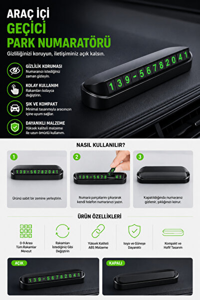 clewax Araç İçi Telefon Numaratörü - Siyah