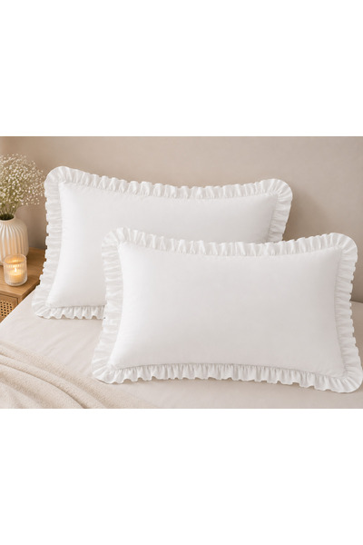 Madame Home Ranforce Ruffle Pillowcase 2Pcs 50*70 Cotton Fabric