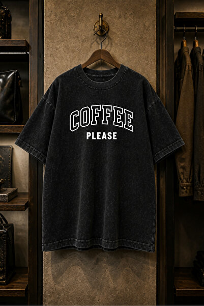 valeriae Πλενόμενο μπλουζάκι Oversize Unisex, Πλυμένο Vintage Street Style, Μ...