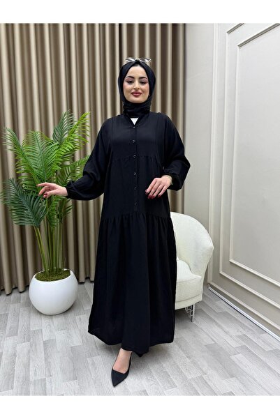 azeldembutik Yeni Sezon Modal Kumaş Tesettür Elbise 56 Bedene Kadar[ASTARSIZ]