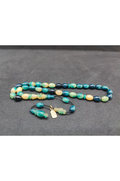 İskeçe Tesbih Serdal Mediterranean Masterpiece Imame Ringed Full Hand-Size Ob...