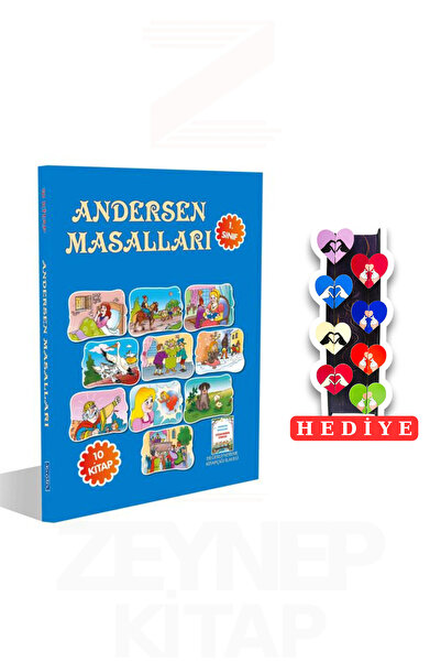 Parıltı Yayınları 1.Sınıf Andersen Masalları 10 Kitap Set (8'li Kalp Ayraç He...