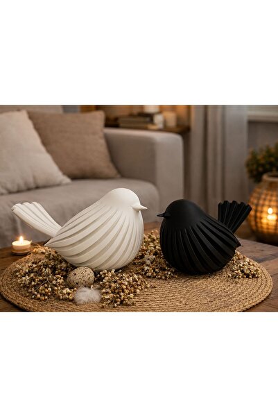 GenelTedarik İKİLİ MODERN KUŞ FİGÜR