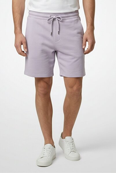 CELIO Men Solid Basic Shorts, Lavender