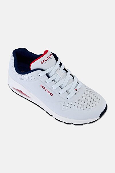 SKECHERS Women Uno Stand On Air Lace Up Sneakers Shoes, White