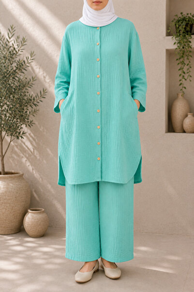 Yena Tekstil 100% Cotton Muslin Tunic Set