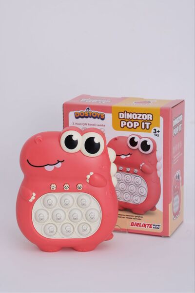 DOSTOYS Dinozor Pop-İt Oyuncağı Pembe Renk