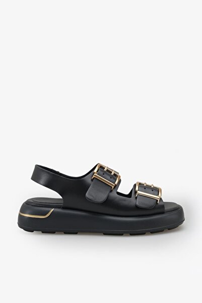 Louis Cardy Marco Black Leather Women's Sandals