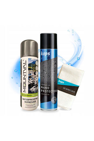 kaps Set de ingrijire a incaltamintei, Kaps, nano protector, 3 in 1, laveta d...